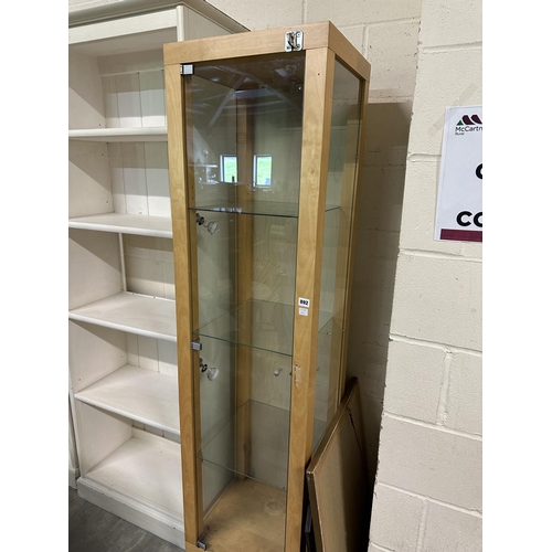 892 - GLASS DISPLAY CABINET