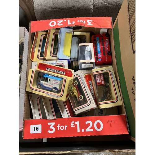 16 - BOX OF DIE CAST MODEL VEHICLES