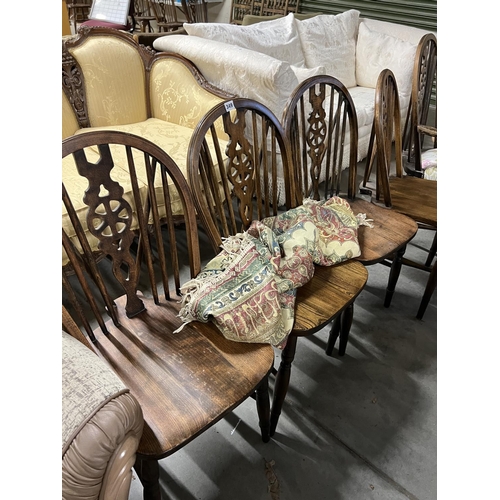 349 - X4 WHEELBACK KITCHEN CHAIRS