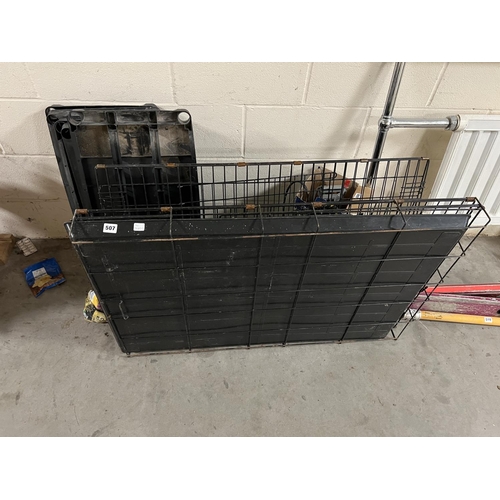 507 - LARGE METAL DOG CAGE