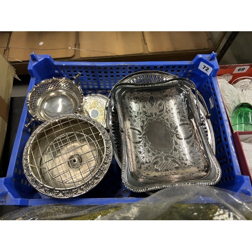 72 - QUANTITY OF SILVER PLATED ITEMS