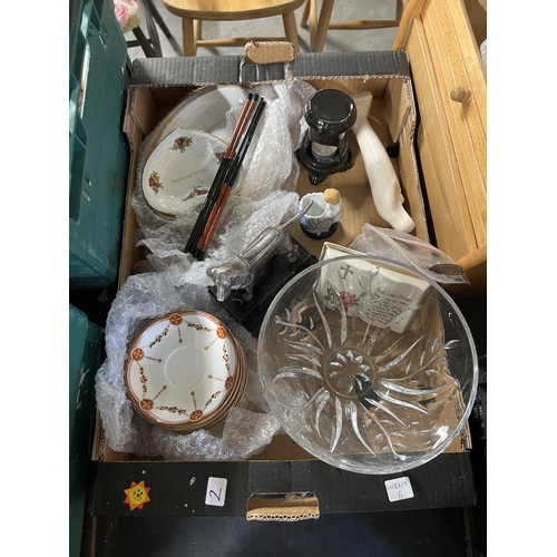 2 - X2 BOXES OF CROCKERY & COLLECTABLES