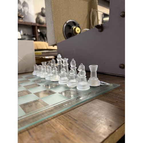 108 - GLASS CHESS ETC