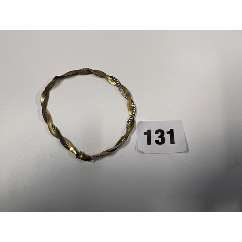 131 - GOLD & SILVER BRACELET