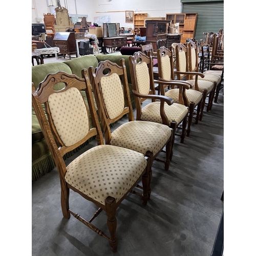 328 - X4 OAK CHAIRS & X2 CARVERS