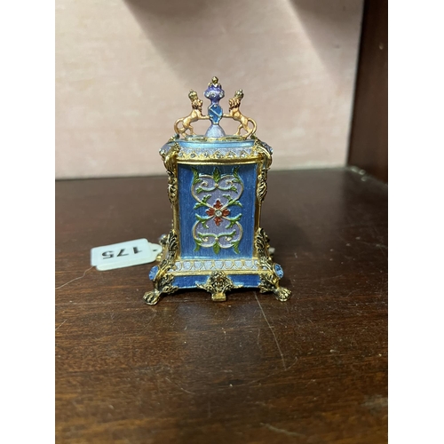 175 - MINIATURE CARRIAGE CLOCK W/O