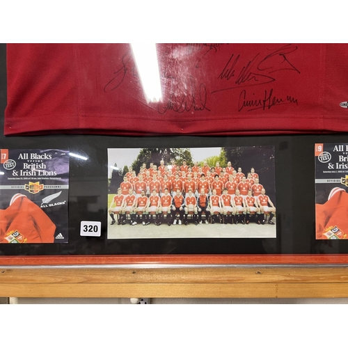 320 - AUTOGRAPHED SIGNED BRITISH LIONS RUGBY SHIRT