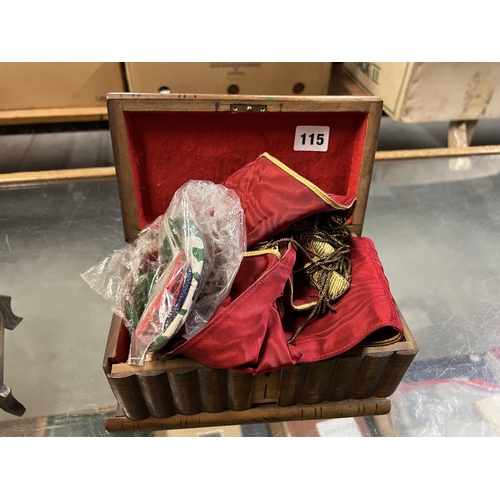 115 - BOX OF MASONIC ITEMS & ODDS