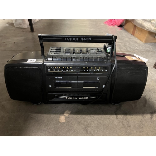 27 - 1970/1980's GHETTO BLASTER (W/O)