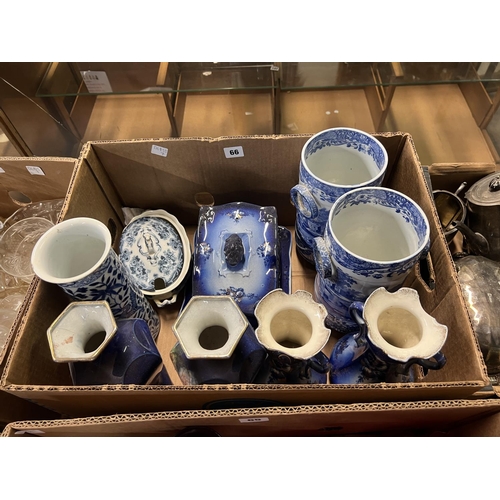 66 - MIXED BLUE & WHITE CHINA