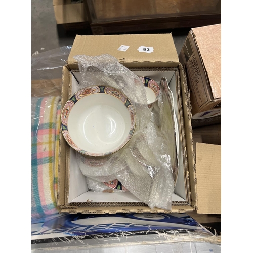 83 - BOX OF MIXED ENGLISH CHINA