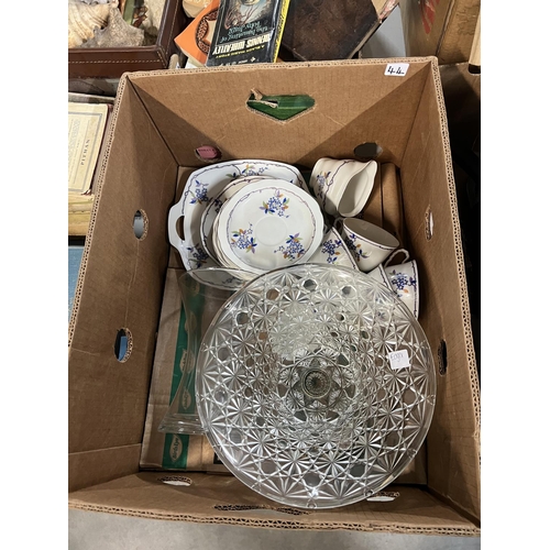 44 - X3 BOXES OF KITCHENALIA & GLASS