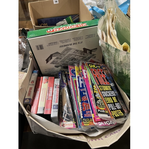 76 - X2 BOXES OF OLD FOOTBALL MAGAZINES