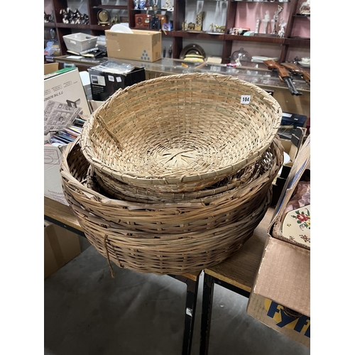 104 - QUANTITY OF WICKER BASKETS