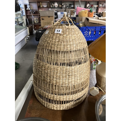 13 - WICKER LIGHT SHADES