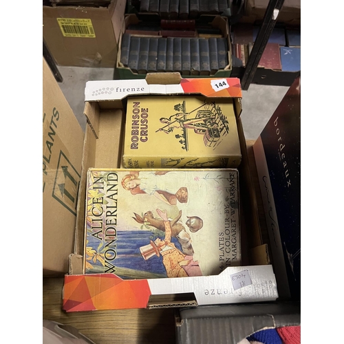 144 - BOX OF VINTAGE BOOKS