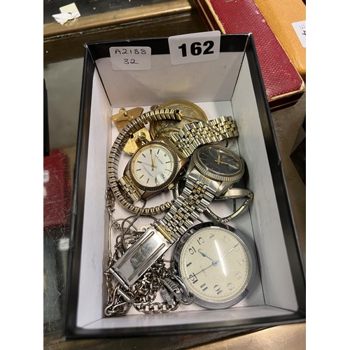 162 - BOX OF WATCHES