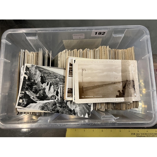 192 - BOX OF OLD POSTCARDS