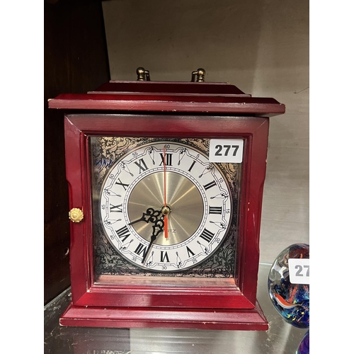 277 - JEWELLERY BOX WITH CLOCK & X1 OTHER