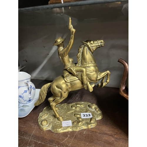 333 - BRASS COWBOY & HORSE