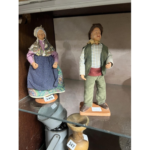 345 - OLD FARMER & WIFE FIGURE