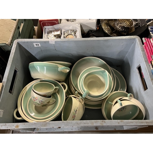 53 - BOX OF SUZIE COOPER DINNERWARE