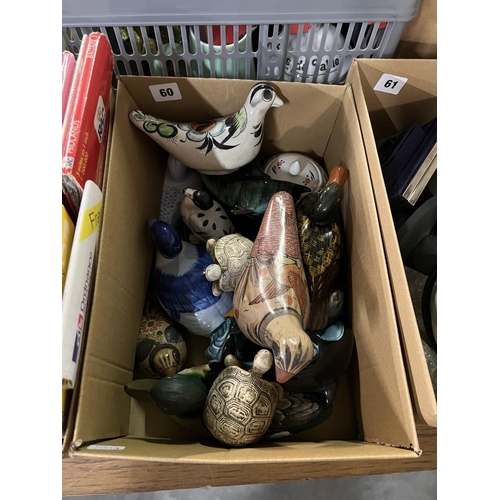 60 - BOX OF CHINA BIRDS/SEA CREATURES