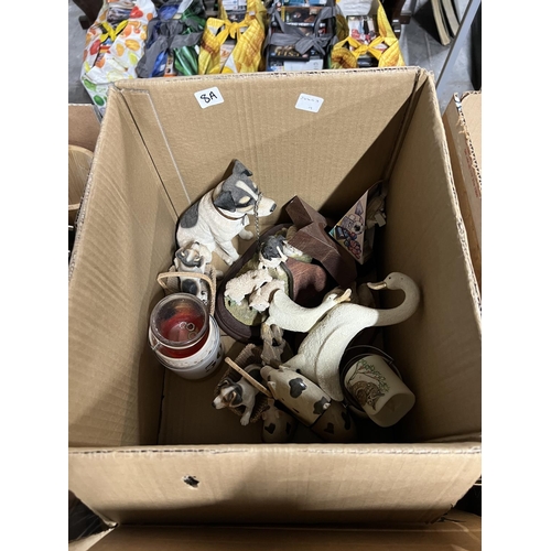 8A - BOX OF ORNAMENTS - MOSTLY ANIMALS