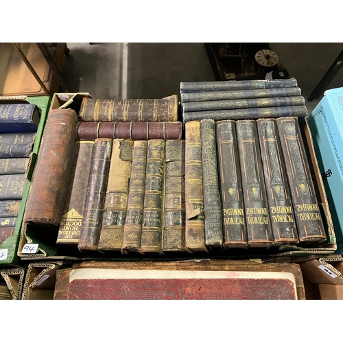 94 - x7 MIXED BOXES OF LEATHER BOND BOOKS