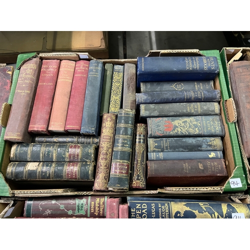 94 - x7 MIXED BOXES OF LEATHER BOND BOOKS