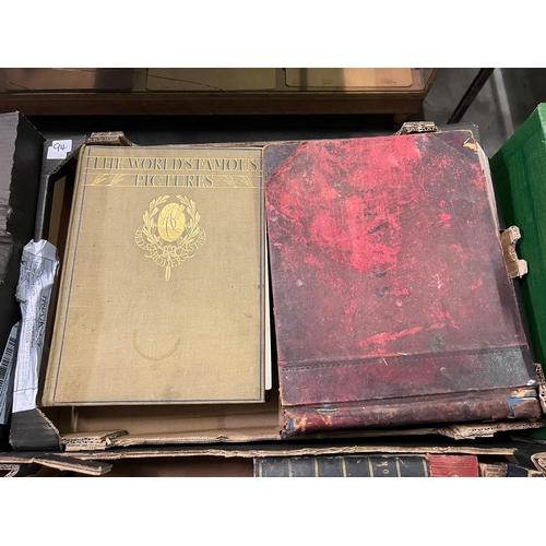 94 - x7 MIXED BOXES OF LEATHER BOND BOOKS