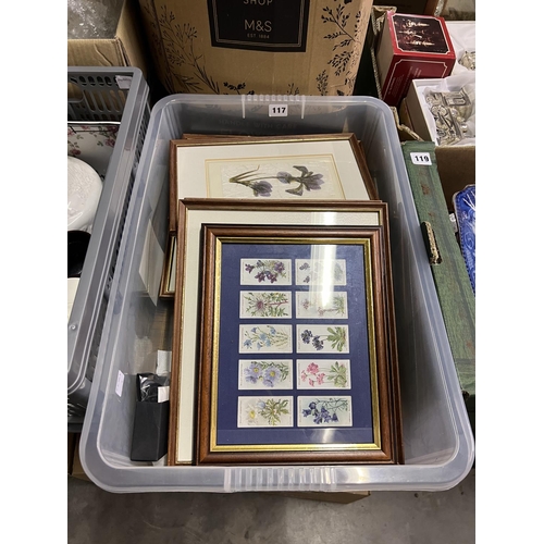 117 - BOX OF MIXED PICTURES & PRINTS