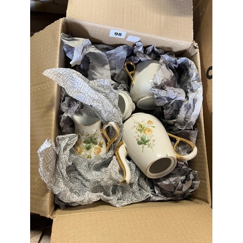 98 - CHINA COFFEE SET WITH TABLE