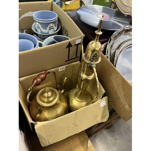 111 - x2 BRASS KETTLES