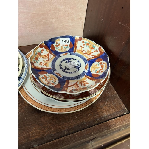 148 - x3 IMARI PLATES & OTHER