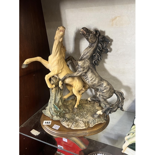 162 - CAPODIMONTE REARING HORSE STATUE