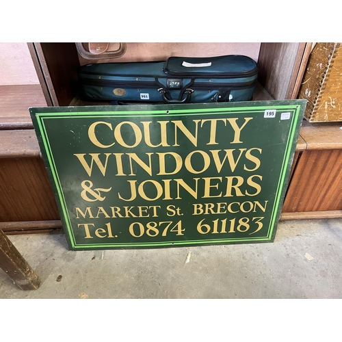 195 - COUNTY WINDOWS & JOINERS SIGN