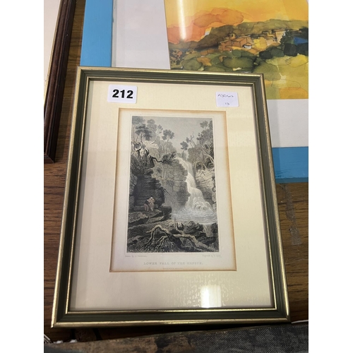 212 - FRAMED LOWER HEPSTE FALLS PRINT