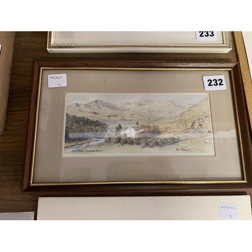 232 - FRAMED PICTURE OF 'PLAS Y BRENIN - THE SNOWDON ROUTE'