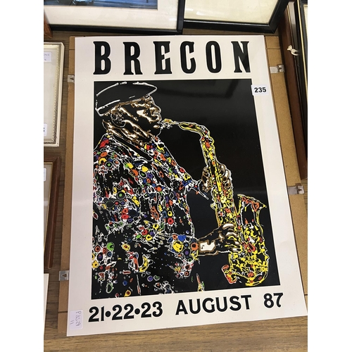 235 - BRECON JAZZ POSTER FROM 1987