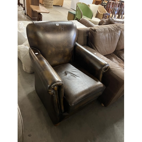 280 - LEATHER ARM CHAIR