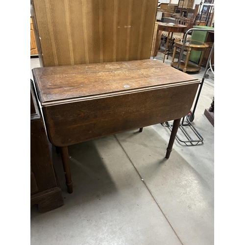 393 - OAK DROP LEAF TABLE