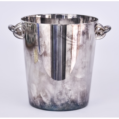 185 - A Hermes Plated Chaine D'Ancre Two Handled Ice Bucket/Wine Cooler, designed by Ercuis, 5.75ins high