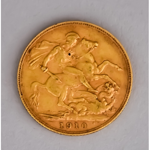 602 - An Edward VII Sovereign, 1910, fair