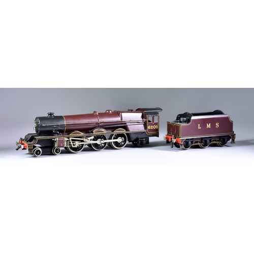 664 - Bassett-Lowke O Gauge 4-6-2 Loco and Tender LMS maroon 