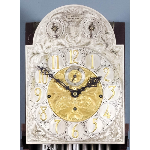 770 - A Late 19th Century Dark Mahogany Longcase Clock of Large Proportions, retailed by F. H. Wilbee of H... 