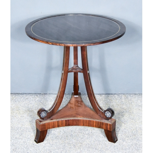 861 - A Modern Indian Rosewood Circular Stand Table of Regency Design, by Michael Westgate,Â inlaid with s... 