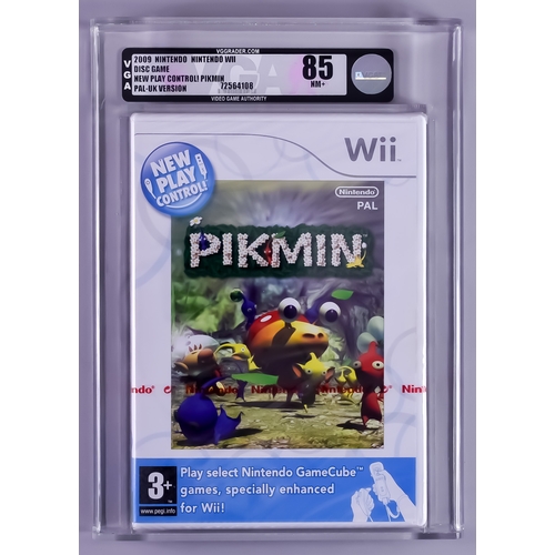 110 - 2009 Nintendo Wii – New Play Control Pikmin – PAL/UK Version VGA 85/NM+, with Nintendo strip seal an... 