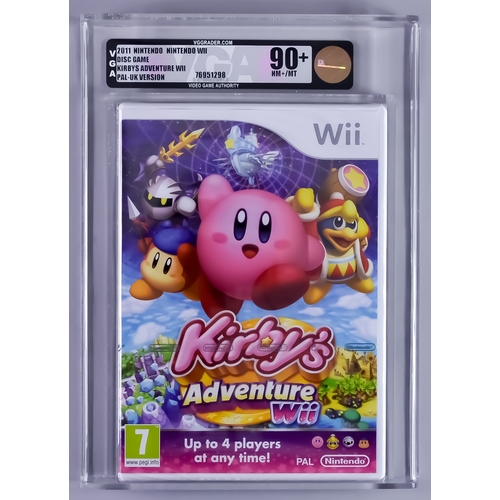 117 - 2011 Nintendo Wii – Kirby’s Adventure Wii – PAL/UK Version VGA 90+/NM+/Mint, with Nintendo strip sea... 
