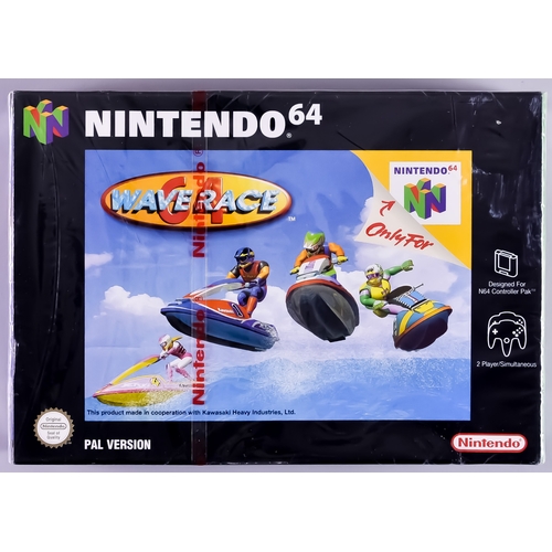 65 - 1996 Nintendo 64 – Wave Race 64 – PAL/UK/European Version with original cellophane and red Nintendo ... 